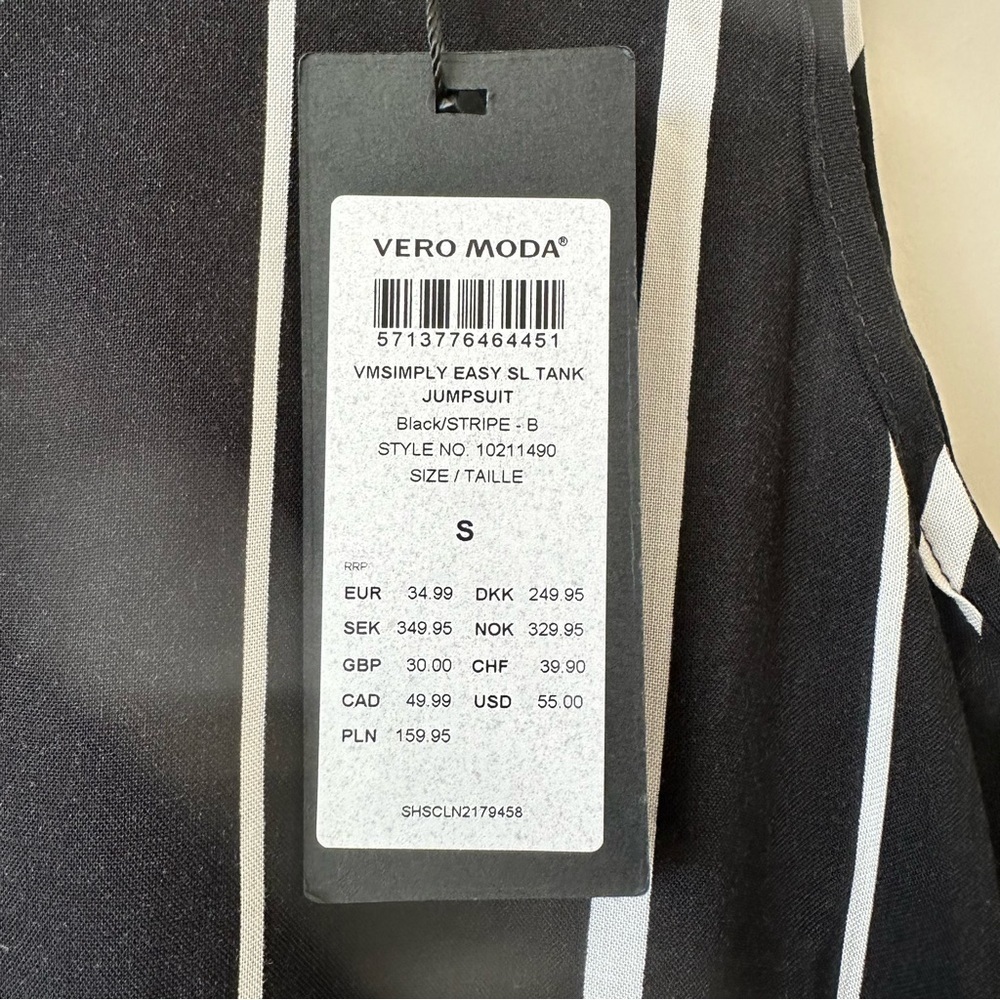 Vero Moda-Stripe Sleeveless Lightweight Jumpsuit (Size:Small) - Picture 10 of 11